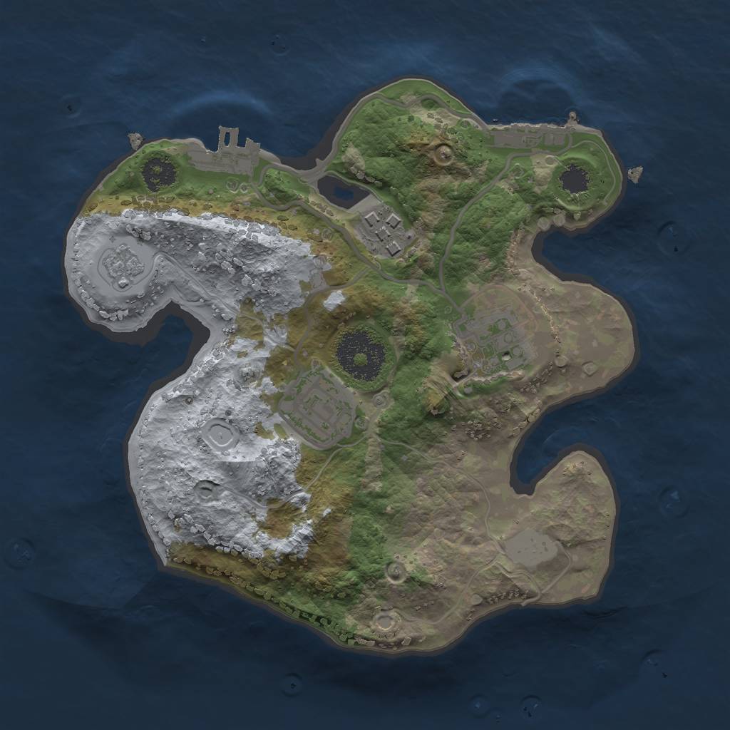 Rust Map: Procedural Map, Size: 2250, Seed: 27, 9 Monuments