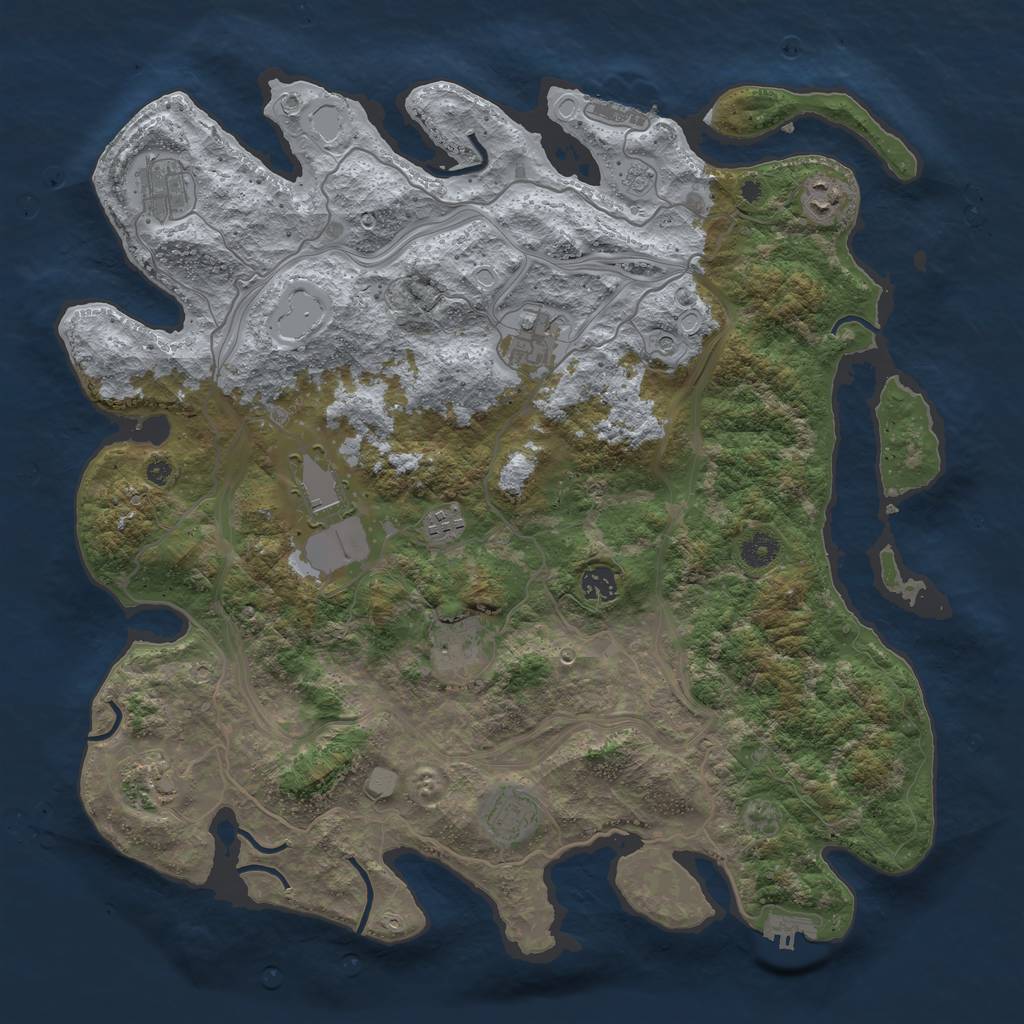 Rust Map: Procedural Map, Size: 4250, Seed: 52866278, 16 Monuments
