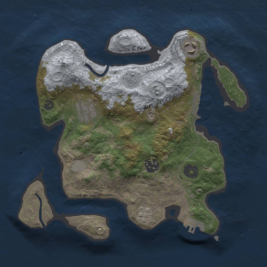 Rust Map: Procedural Map, Size: 2700, Seed: 25456585, 11 Monuments