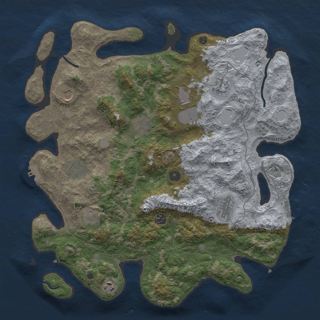 Rust Map: Procedural Map, Size: 4230, Seed: 25151, 17 Monuments