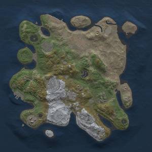 Thumbnail Rust Map: Procedural Map, Size: 3000, Seed: 63544781, 14 Monuments