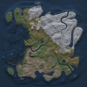 Thumbnail Rust Map: Procedural Map, Size: 3750, Seed: 1864431301, 14 Monuments
