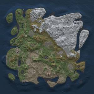 Thumbnail Rust Map: Procedural Map, Size: 3750, Seed: 1864431301, 17 Monuments