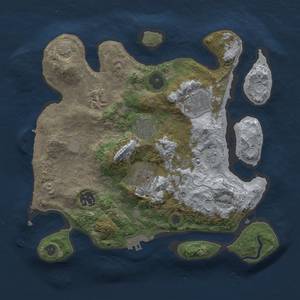 Thumbnail Rust Map: Procedural Map, Size: 3000, Seed: 4492, 12 Monuments