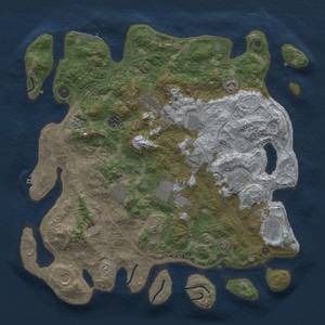 Thumbnail Rust Map: Procedural Map, Size: 4250, Seed: 1086200088, 19 Monuments