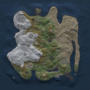 Thumbnail Rust Map: Procedural Map, Size: 3000, Seed: 1389505172, 13 Monuments