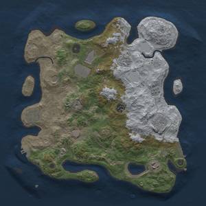 Thumbnail Rust Map: Procedural Map, Size: 3500, Seed: 93542, 16 Monuments