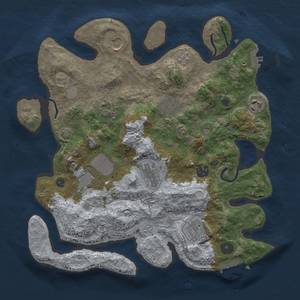 Thumbnail Rust Map: Procedural Map, Size: 3500, Seed: 1153027843, 16 Monuments