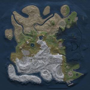 Thumbnail Rust Map: Procedural Map, Size: 3500, Seed: 1153027843, 14 Monuments