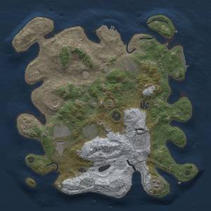 Thumbnail Rust Map: Procedural Map, Size: 3500, Seed: 1142255723, 16 Monuments