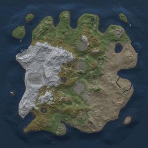 Thumbnail Rust Map: Procedural Map, Size: 3500, Seed: 852710268, 15 Monuments