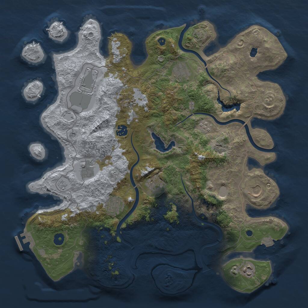 Rust Map: Procedural Map, Size: 4000, Seed: 231715312, 15 Monuments