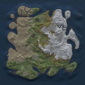 Thumbnail Rust Map: Procedural Map, Size: 3500, Seed: 156798745, 15 Monuments