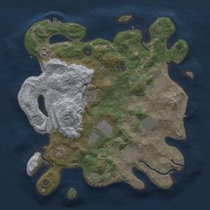 Thumbnail Rust Map: Procedural Map, Size: 3500, Seed: 1178003548, 17 Monuments