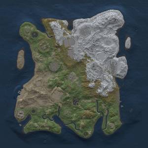 Thumbnail Rust Map: Procedural Map, Size: 3500, Seed: 1609923411, 16 Monuments