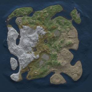 Thumbnail Rust Map: Procedural Map, Size: 3500, Seed: 1607570084, 15 Monuments