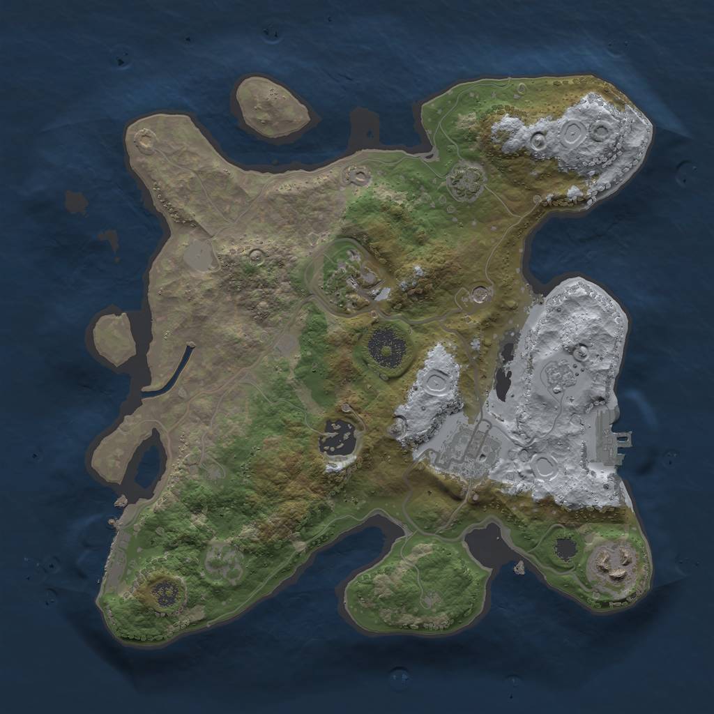 Rust Map: Procedural Map, Size: 2800, Seed: 1669079886, 11 Monuments