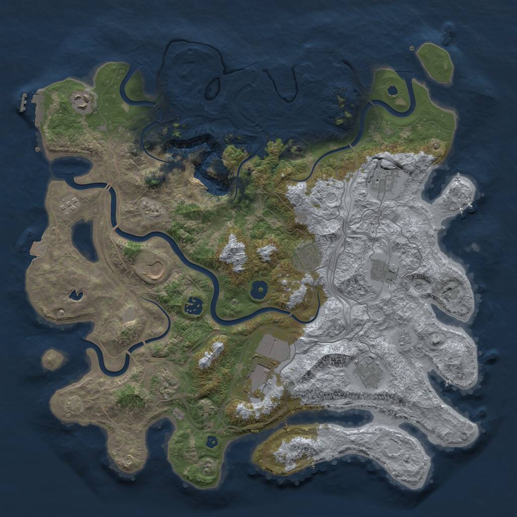Rust Map: Procedural Map, Size: 4250, Seed: 1787571165, 16 Monuments