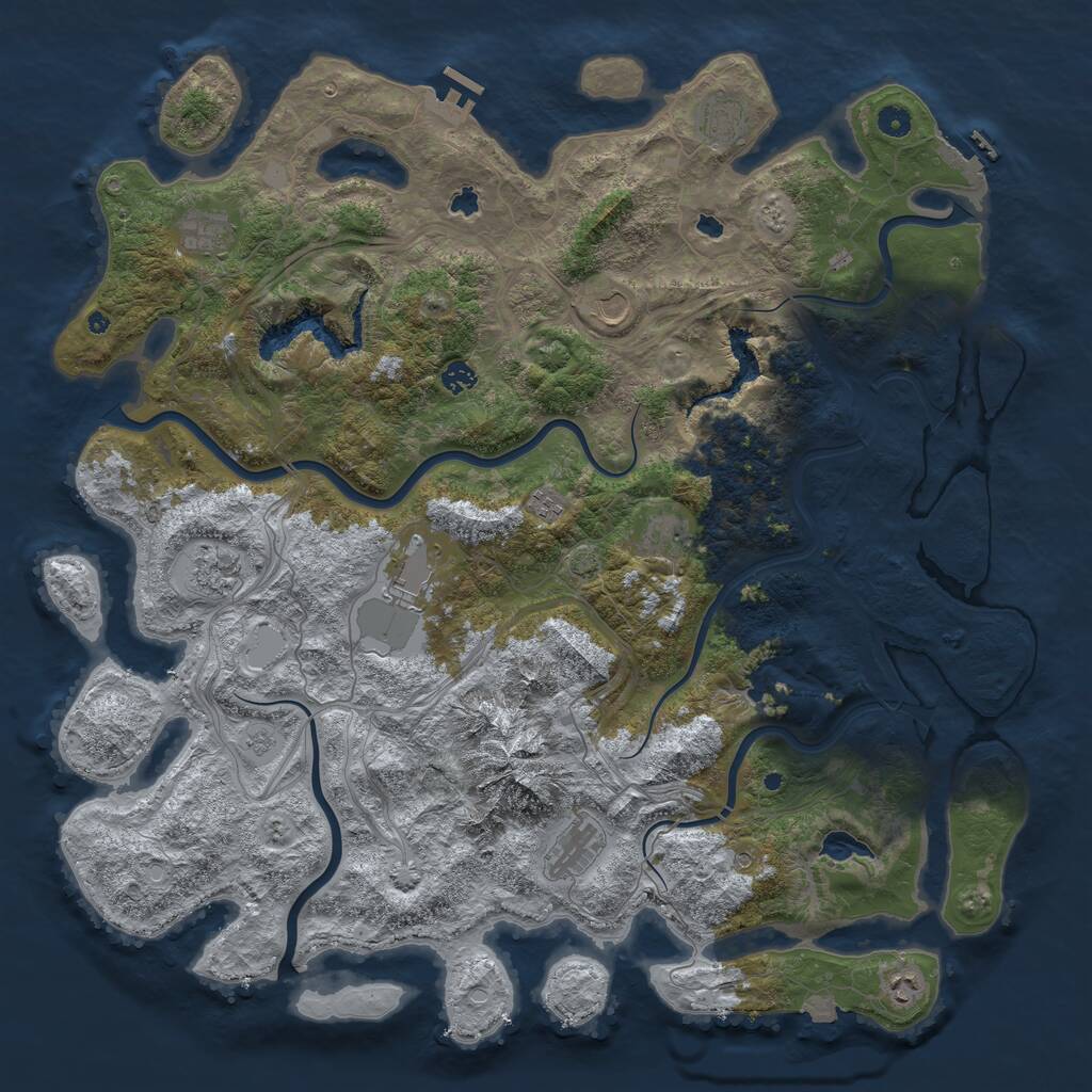 Rust Map: Procedural Map, Size: 5000, Seed: 1778775, 16 Monuments