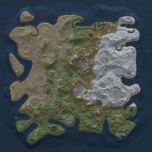 Thumbnail Rust Map: Procedural Map, Size: 4000, Seed: 1372366227, 16 Monuments