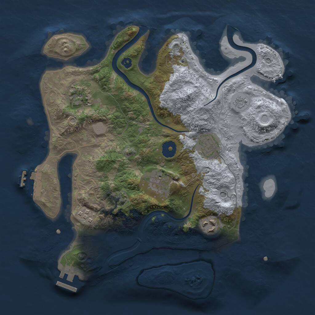 Rust Map: Procedural Map, Size: 3000, Seed: 23150, 11 Monuments