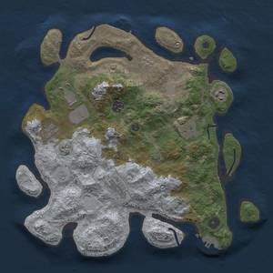 Thumbnail Rust Map: Procedural Map, Size: 3500, Seed: 1258169983, 14 Monuments