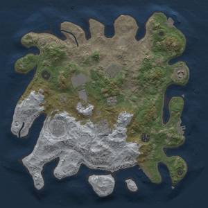 Thumbnail Rust Map: Procedural Map, Size: 3500, Seed: 336365780, 15 Monuments