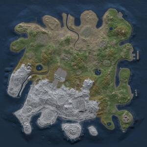 Thumbnail Rust Map: Procedural Map, Size: 3500, Seed: 336365780, 13 Monuments