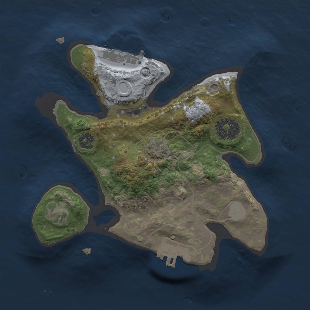 Rust Map: Procedural Map, Size: 2000, Seed: 986512146, 6 Monuments