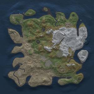 Thumbnail Rust Map: Procedural Map, Size: 3500, Seed: 6579106, 15 Monuments