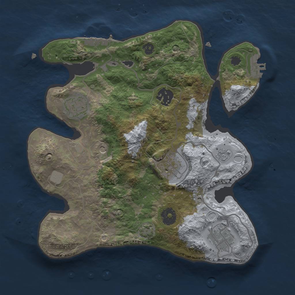 Rust Map: Procedural Map, Size: 2700, Seed: 1568856124, 11 Monuments