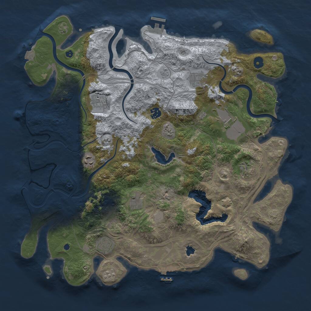 Rust Map: Procedural Map, Size: 4250, Seed: 16579843, 15 Monuments