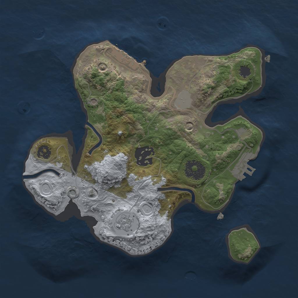 Rust Map: Procedural Map, Size: 2200, Seed: 220618816, 7 Monuments