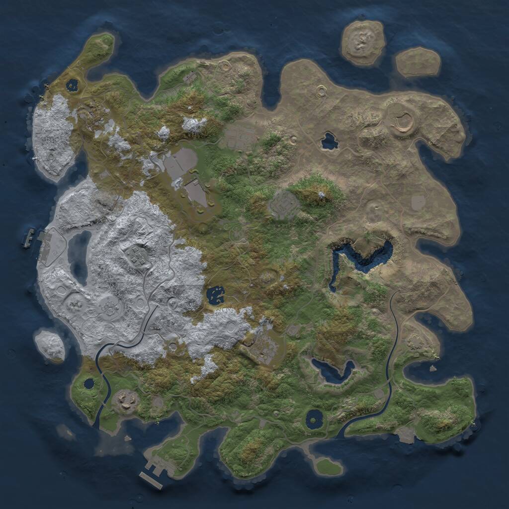 Rust Map: Procedural Map, Size: 4000, Seed: 73821432, 15 Monuments