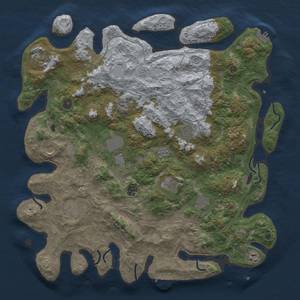 Thumbnail Rust Map: Procedural Map, Size: 4500, Seed: 698465814, 17 Monuments