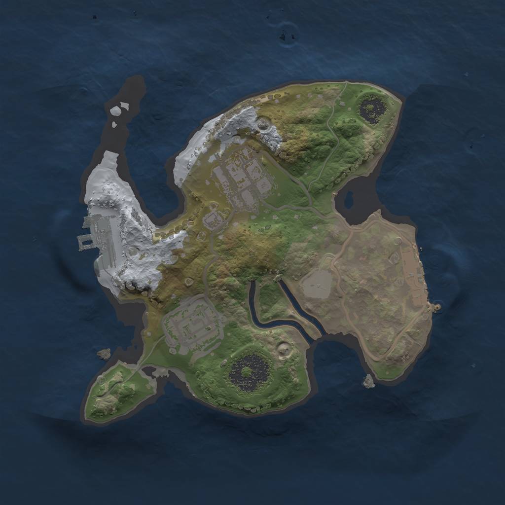 Rust Map: Procedural Map, Size: 2000, Seed: 9634, 7 Monuments