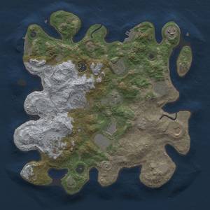 Thumbnail Rust Map: Procedural Map, Size: 3500, Seed: 719384804, 16 Monuments