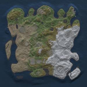 Thumbnail Rust Map: Procedural Map, Size: 3500, Seed: 2067715277, 16 Monuments