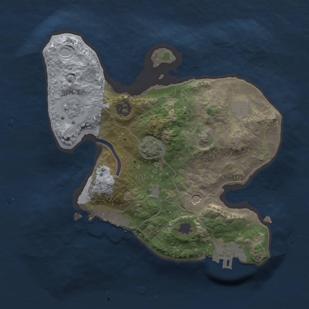 Rust Map: Procedural Map, Size: 2000, Seed: 765829, 7 Monuments