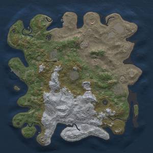 Thumbnail Rust Map: Procedural Map, Size: 4000, Seed: 2065778599, 17 Monuments