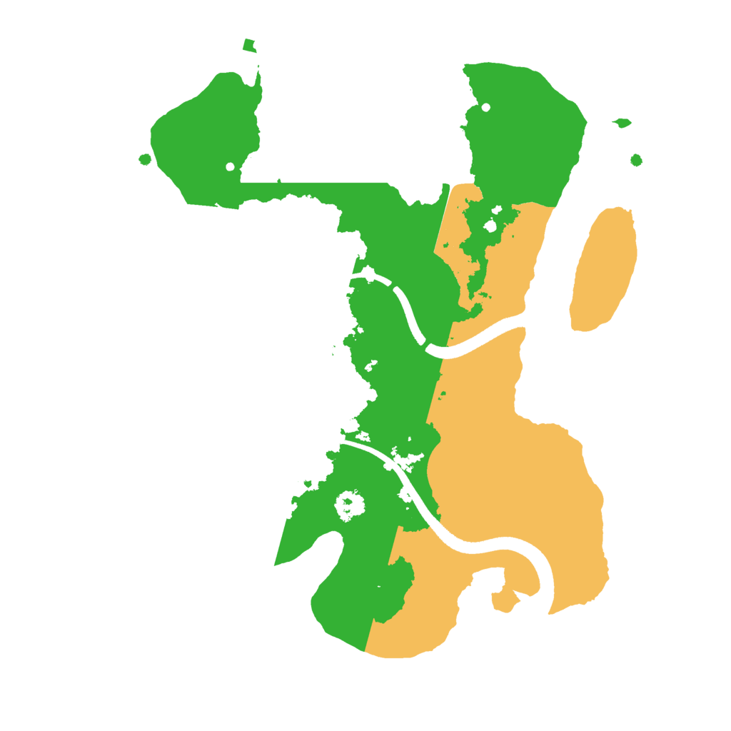 Biome Rust Map: Procedural Map, Size: 2500, Seed: 1821671688