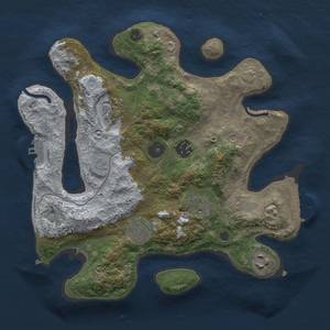 Thumbnail Rust Map: Procedural Map, Size: 3000, Seed: 775742380, 12 Monuments