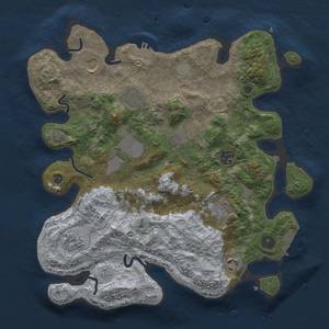 Thumbnail Rust Map: Procedural Map, Size: 3500, Seed: 377905378, 16 Monuments