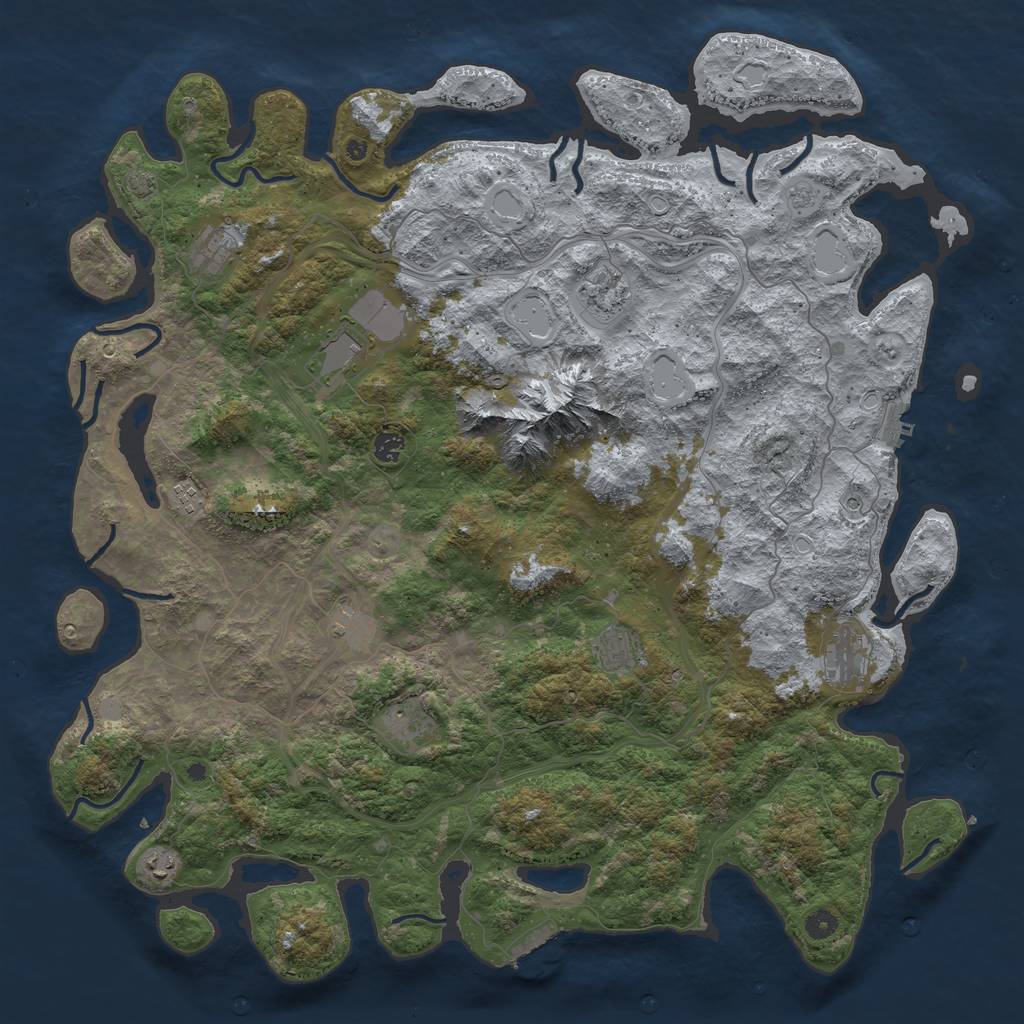 Rust Map: Procedural Map, Size: 5000, Seed: 22533903, 17 Monuments