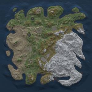 Thumbnail Rust Map: Procedural Map, Size: 4250, Seed: 62201, 17 Monuments