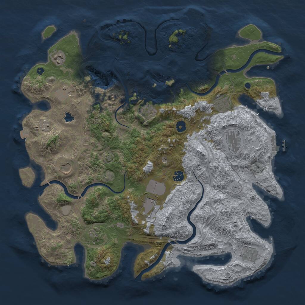 Rust Map: Procedural Map, Size: 4250, Seed: 62201, 17 Monuments