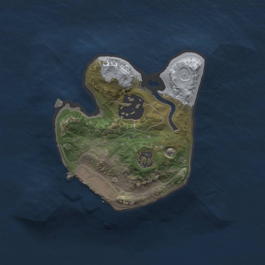 Rust Map: Procedural Map, Size: 1500, Seed: 1012354, 5 Monuments