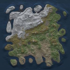 Thumbnail Rust Map: Procedural Map, Size: 4000, Seed: 3949, 17 Monuments