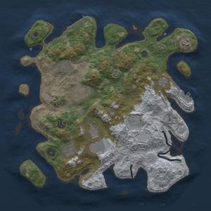 Thumbnail Rust Map: Procedural Map, Size: 3600, Seed: 20405, 15 Monuments