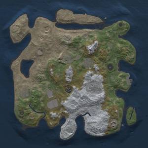 Thumbnail Rust Map: Procedural Map, Size: 3500, Seed: 203333900, 17 Monuments